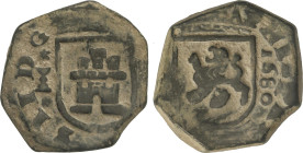 Spanish Monarchy
2 Maravedis. 1680. CUENCA. 5,5 grs. Fecha a la derecha del escudo. AC-60. MBC.