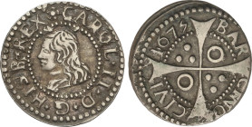 Spanish Monarchy
Croat. 1675. BARCELONA. Anv.: *CAROL.II.D.G.HISR.R.EX. 2,35 grs. AC-205 var. ley. MBC+.