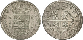 Spanish Monarchy
2 Reales. 1721. CUENCA. J.J. 4,2 grs. AC-671. MBC+.