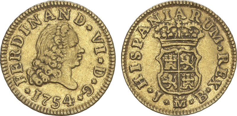 Spanish Monarchy
1/2 Escudo. 1754. MADRID. J.B. 1,75 grs. AC-557. MBC+.