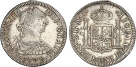 Spanish Monarchy
2 Reales. 1772. MÉXICO. F.M. 6,66 grs. Ceca y ensayadores invertidos. Pequeña soldadura a las 12h. AC-657. MBC+.