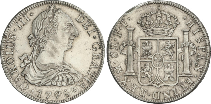 Spanish Monarchy
8 Reales. 1778. MÉXICO. F.F. 26,93 grs. (Golpecitos y limpiada...