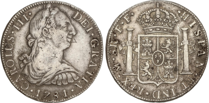 Spanish Monarchy
8 Reales. 1781. MÉXICO. F.F. 26,75 grs. (Golpecitos y rayitas)...