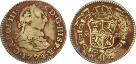 Spanish Monarchy
1/2 Escudo. 1774. MADRID. P.J. 1,77 grs. (Concreciones). AC-1260. MBC-.