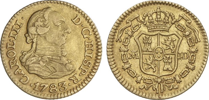 Spanish Monarchy
1/2 Escudo. 1783. MADRID. J.D. 1,75 grs. AC-1275. MBC/MBC+.