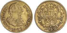 Spanish Monarchy
1/2 Escudo. 1783. MADRID. J.D. 1,75 grs. AC-1275. MBC+.