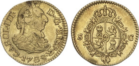 Spanish Monarchy
1/2 Escudo. 1788. SEVILLA. C. 1,71 grs. (Levísimas hojitas y rayitas en anverso). Brillo original. AC-1318. MBC+.