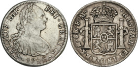 Spanish Monarchy
8 Reales. 1796. MÉXICO. F.M. 26,64 grs. Pequeños golpecitos. AC-959. MBC.