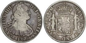 Spanish Monarchy
8 Reales. 1798. MÉXICO. F.M. 26,61 grs. AC-961. MBC-.
