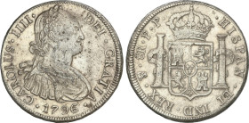Spanish Monarchy
8 Reales. 1796. POTOSÍ. P.P. 26,65 grs. AC-1000. MBC.