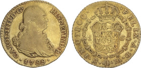 Spanish Monarchy
1 Escudo. 1799. MADRID. F.A. 3,34 grs. AC-1118. MBC/MBC+.