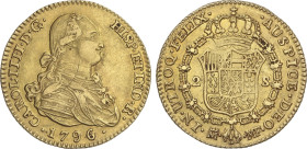 Spanish Monarchy
2 Escudos. 1796/4. MADRID. M. F. 6,76 grs. AC-1287. MBC.