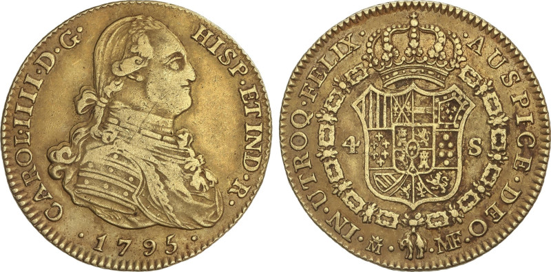 Spanish Monarchy
4 Escudos. 1795. MADRID. M.F. 13,36 grs. AC-1478. MBC-/MBC.