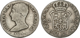 Spanish Monarchy
2 Reales. 1811. MADRID. A.I. 2,68 grs. (Golpecitos). ESCASA. AC-9. MBC-.