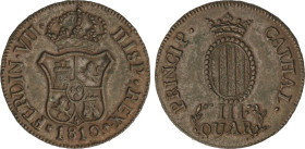 Spanish Monarchy
3 Cuartos. 1810. CATALUNYA. 7,1 grs. AC-9. EBC.