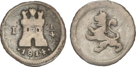 Spanish Monarchy
1/4 Real. 1814. LIMA. 0,77 grs. AC-265. MBC-.
