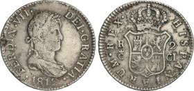 Spanish Monarchy
2 Reales. 1812. CÁDIZ. C.I. 5,77 grs. Ligeras oxidaciones. Hojita en anverso. AC-727. MBC.