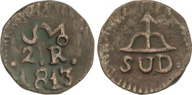 Spanish Monarchy
2 Reales. 1813. MORELOS. 9,09 grs. AE. AC-885. MBC.