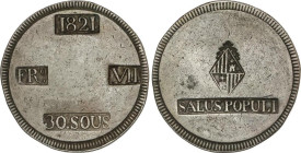 Spanish Monarchy
30 Sous. 1821. MALLORCA. 26,25 grs. (Pequeños golpecitos). AC-1293. MBC.