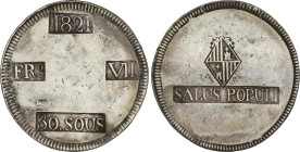 Spanish Monarchy
30 Sous. 1821. MALLORCA. 26,68 grs. AC-1293. MBC.