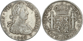 Spanish Monarchy
8 Reales. 1809. MÉXICO. T.H. 26,67 grs. AC-1308. MBC-/MBC.