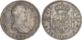 Spanish Monarchy
8 Reales. 1825. POTOSÍ. J.L. 26,59 grs. Acuñación republicana. AC-1394. MBC-/MBC.