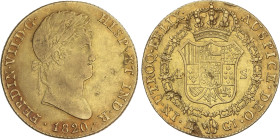 Spanish Monarchy
4 Escudos. 1820. MADRID. G.J. 13,38 grs. (Hojita saltada en reverso). AC-1716. MBC+.