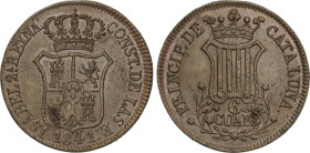 Spanish Monarchy
6 Cuartos. 1841. BARCELONA. 13,49 grs. (Defecto del cospel). AC-22. EBC+.