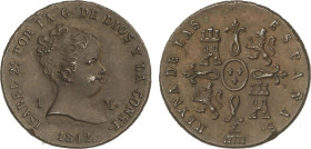Spanish Monarchy
1 Maravedí. 1842. SEGOVIA. Pátina. AC-35. EBC.