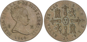 Spanish Monarchy
8 Maravedís. 1848. JUBIA. 10,11 grs. AC-115. EBC+.