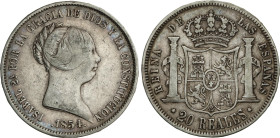 Spanish Monarchy
20 Reales. 1854. MADRID. 25,47 grs. AC-596. MBC.