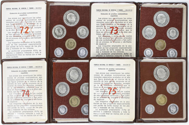 Peseta Period
Lote 4 series 6 monedas 10 Céntimos a 50 Pesetas. (*72, 73, 74 y ...