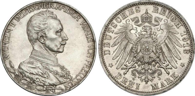 World Coins
3 Mark. 1913-A. WILHELM II. PRUSSIA. 16,64 grs. AR. (Pequeños golpe...