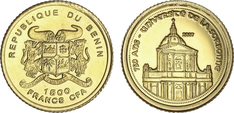 World Coins
1.500 Francs. 2007. 0,50 grs. AU. 750 Aniversario Universidad de La...