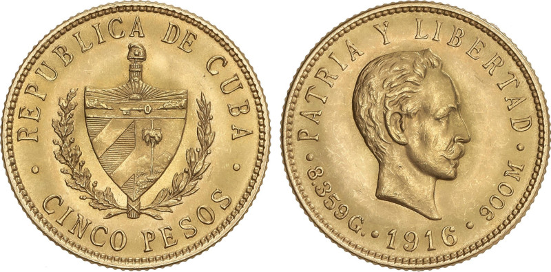 World Coins
5 Pesos. 1916. 8,34 grs. AU. José Martí. Brillo original. Fr-4; KM-...