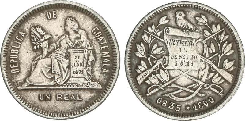 World Coins
1 Real. 1890/8. 3,06 grs. KM-153a.2. MBC+.