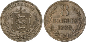 World Coins
8 Doubles. 1889-H. HEATON-BIRMINGHAM. 9,44 grs. Br. KM-7. MBC+.