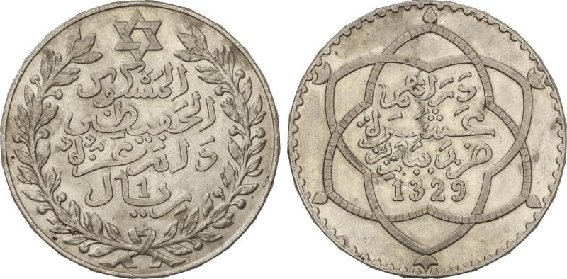World Coins
Rial (10 Dirhams). 1329 d.H (1911). ABD AL-HAFIZ. 24,86 grs. AR. Y-...