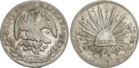 World Coins
8 Reales. 1868. GUANAJUATO. Y.F. 26,65 grs. AR. (Pequeñas contramarcas y rayitas). KM-377.8. MBC.