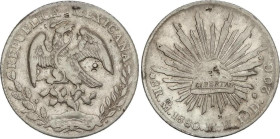 World Coins
8 Reales. 1880. MÉXICO. M.H. 26,73 grs. AR. Pequeños resellos. KM-377.10. MBC.