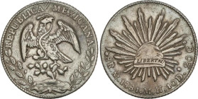 World Coins
8 Reales. 1881. MÉXICO. M.H. 26,88 grs. AR. Pátina oscura. KM-377.10. MBC+.