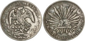 World Coins
8 Reales. 1881. MÉXICO. M.H. 26,9 grs. AR. Pequeños resellos chinos. Pátina. KM-377.10. MBC.