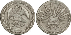 World Coins
8 Reales. 1886. SAN LUIS de POTOSÍ. M.R. 26,85 grs. AR. KM-377.12. MBC-.