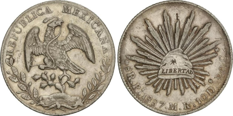 World Coins
8 Reales. 1887. SAN LUIS de POTOSÍ. M.R. 26,8 grs. AR. Pequeños res...