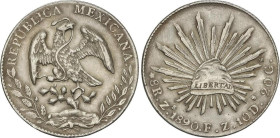 World Coins
8 Reales. 1890. ZACATECAS. F.Z. 26,86 grs. AR. KM-377.13. EBC-.