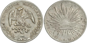 World Coins
8 Reales. 1890. CULIACÁN. A.M. 26,61 grs. AR. KM-377.3. EBC-.