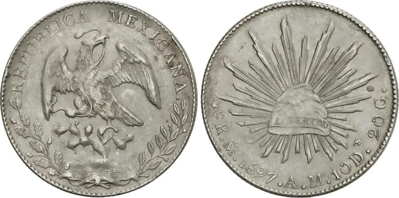 World Coins
8 Reales. 1897. MÉXICO. A.M. 26,94 grs. AR. (Rayitas de limpieza). ...