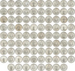 World Coins
Lote 44 monedas 1 Onza. 1979 y 1980 (2). Peso total aproximado 1479,28 grs. AR (925). Contiene 39 monedas de 1979 tipo III, con la balanz...