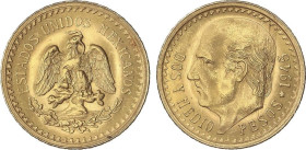 World Coins
2-1/2 Pesos. 1945. 2,05 grs. AU. Hidalgo. Reacuñación oficial (Restrike). Fr-169R; KM-463. SC-.