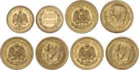 World Coins
Lote 4 monedas 2 y 2 1/2 Pesos (3). 1945. Total 7,93 grs. AU. Restrikes. KM-461 y 463 (3). SC.